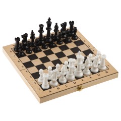 Набор игр ТРИ СОВЫ 2в1 "Шахматы, шашки", пластиковые с деревянной доской 29*29см - фото 6
