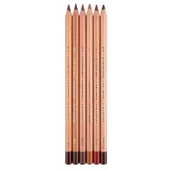 Пастельные карандаши Koh-I-Noor "Gioconda Soft 8826 Brown Line ", 6цв., картон. упак., европодвес Пастельные карандаши Koh-I-Noor "Gioconda Soft 8826 Brown Line ", 6цв., картон. упак., европодвес - фото 2
