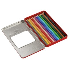Карандаши цветные Faber-Castell "Grip", 12цв., трехгран., заточен., метал. кор. Карандаши цветные Faber-Castell "Grip", 12цв., трехгран., заточен., метал. кор. - фото 7