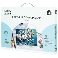 Картина по номерам на холсте ТРИ СОВЫ "Белая тройка", 40*50, с акриловыми красками и кистями Картина по номерам на холсте ТРИ СОВЫ "Белая тройка", 40*50, с акриловыми красками и кистями - фото 2