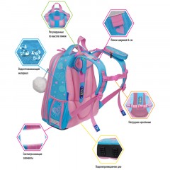 Ранец Berlingo Expert "Plush Owl" 37*28*16см, 2 отделения, 2 кармана, анатомическая спинка - фото 4