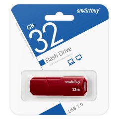 Память Smart Buy "Clue" 32GB, USB 2.0 Flash Drive, бордовый Память Smart Buy "Clue" 32GB, USB 2.0 Flash Drive, бордовый - фото 4