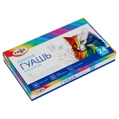 Гуашь Гамма "Классическая", 24 цвета, 20мл, картон. упаковка