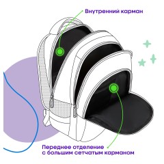 Рюкзак Berlingo Comfort "Cats" 38*27*18см, 3 отделения, 2 кармана, эргономичная спинка Рюкзак Berlingo Comfort "Cats" 38*27*18см, 3 отделения, 2 кармана, эргономичная спинка - фото 7