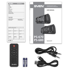 Колонка портативная Sven PS-680, 65W, Bluetooth, FM, USB, microSD, LED-дисплей, пульт, караоке, подсветка, черный Колонка портативная Sven PS-680, 65W, Bluetooth, FM, USB, microSD, LED-дисплей, пульт, караоке, подсветка, черный - фото 10