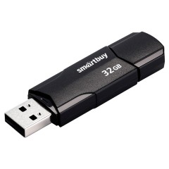Память Smart Buy "Clue"  32GB, USB 2.0 Flash Drive, черный - фото 3