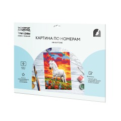 Картина по номерам на картоне ТРИ СОВЫ "Дух свободы", 30*40, с акриловыми красками и кистями Картина по номерам на картоне ТРИ СОВЫ "Дух свободы", 30*40, с акриловыми красками и кистями - фото 2