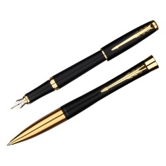 Набор Parker "Urban Duo": ручка шариковая Urban Black GT, синяя, 1,0мм + перьевая ручка Urban Black GT Набор Parker "Urban Duo": ручка шариковая Urban Black GT, синяя, 1,0мм + перьевая ручка Urban Black GT - фото 2