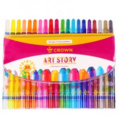 Карандаши восковые Crown "ArtStory", 20цв., выкручивающийся стержень, ПВХ, европодвес Карандаши восковые Crown "ArtStory", 20цв., выкручивающийся стержень, ПВХ, европодвес - фото 6