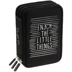 Пенал 3 отделения, 200*140*60 мм, Berlingo "Enjoy the little things", полиэстер
