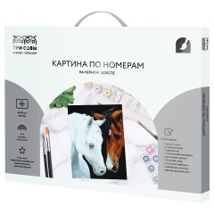 Картина по номерам на черном холсте ТРИ СОВЫ "Нежные чувства", 40*50, c акриловыми красками и кистями - фото 2
