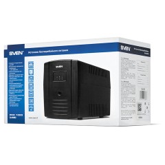 Источник бесперебойного питания Sven PRO 1000, 3 розетки, 1000ВA, 720Вт, черный - фото 5