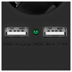 Сетевой фильтр Sven SF-05LU 5 розеток, ,2*USB 2.4А, 5м, черный Сетевой фильтр Sven SF-05LU 5 розеток, ,2*USB 2.4А, 5м, черный - фото 5