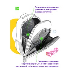 Ранец Berlingo Expert Plus "Pretty girl" 37*28*16см, 2 отделения, 2 кармана, анатомическая спинка - фото 7