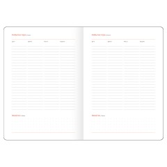 Еженедельник датированный 2026г., А5, 80л., твердый переплет, кожзам, BG "Замша", сливовый - фото 3