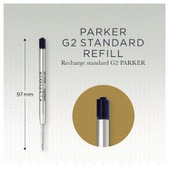 Стержень шариковый объемный Parker "QuinkFlow Ball Point" черный, 98мм, 1,0мм, метал. корпус, блистер Стержень шариковый объемный Parker "QuinkFlow Ball Point" черный, 98мм, 1,0мм, метал. корпус, блистер - фото 2