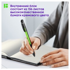 Ежедневник недатированный, А5, 136л., кожзам, Berlingo "Western", с резинкой, черный Ежедневник недатированный, А5, 136л., кожзам, Berlingo "Western", с резинкой, черный - фото 4