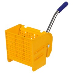 Тележка уборочная-ведро OfficeClean Professional, 2 секции, 20л, прямоугол., механич. отжим, желтая - фото 6