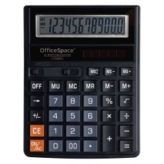Калькулятор настольный OfficeSpace, 12 разрядов, двойное питание, 143*190*29мм, черный Калькулятор настольный OfficeSpace, 12 разрядов, двойное питание, 143*190*29мм, черный - фото 2