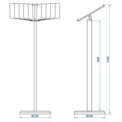 Демосистема напольная OfficeSpace с 10 черными панелями - фото 9
