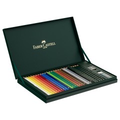 Карандаши цветные художественные Faber-Castell "Polychromos", 20цв.+ 4ч/г заточен., студийная коробка Карандаши цветные художественные Faber-Castell "Polychromos", 20цв.+ 4ч/г заточен., студийная коробка - фото 4