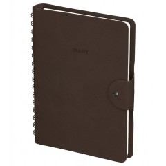 Ежедневник недатированный, А5, 136л., кожзам, Berlingo "Diary", коричневый