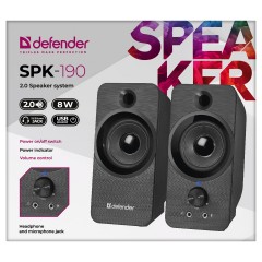 Колонки Defender SPK-190, 2*4W, питание от USB, черный Колонки Defender SPK-190, 2*4W, питание от USB, черный - фото 5