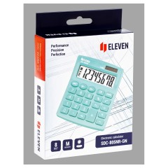 Калькулятор настольный Eleven SDC-805NR-GN, 8 разр., двойное питание, 127*105*21мм, бирюзовый Калькулятор настольный Eleven SDC-805NR-GN, 8 разр., двойное питание, 127*105*21мм, бирюзовый - фото 7