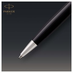 Ручка шариковая Parker "Sonnet Black Lacquer CT" черная, 1,0мм, поворот., подарочная упаковка Ручка шариковая Parker "Sonnet Black Lacquer CT" черная, 1,0мм, поворот., подарочная упаковка - фото 4