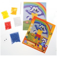 Аппликация из цветных шариков пенопласта Мульти-Пульти "Енот" - фото 3