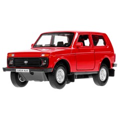 Машина игрушечная Технопарк "Lada 4x4", LADA, металл., 12см, красный, инерционная, с подвижными элементами - фото 4