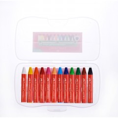 Мелки восковые утолщенные Faber-Castell "Jumbo", 12цв., трехгранные, пластиковая упаковка Мелки восковые утолщенные Faber-Castell "Jumbo", 12цв., трехгранные, пластиковая упаковка - фото 2