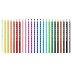 Карандаши цветные Faber-Castell "Grip", 24цв., трехгран., заточен., картон, европодвес Карандаши цветные Faber-Castell "Grip", 24цв., трехгран., заточен., картон, европодвес - фото 2