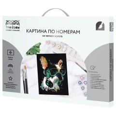 Картина по номерам на черном холсте ТРИ СОВЫ "Меломан", 30*40, c акриловыми красками и кистями Картина по номерам на черном холсте ТРИ СОВЫ "Меломан", 30*40, c акриловыми красками и кистями - фото 2