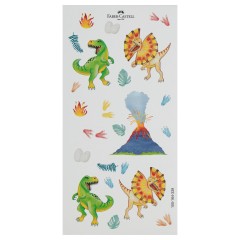 Карандаши цветные Faber-Castell "Dinosaur", 18 цв. + 3 цв. металл. + 3 цв. неон. + наклейки, заточен., картон, европодвес - фото 7