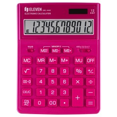 Калькулятор настольный Eleven SDC-444X-PK, 12 разрядов, двойное питание, 155*204*33мм, розовый Калькулятор настольный Eleven SDC-444X-PK, 12 разрядов, двойное питание, 155*204*33мм, розовый - фото 2