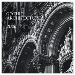 Календарь настенный перекидной на скрепке, 290*290 мм 12л. BG "Архитектура", 2026г.