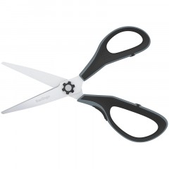 Ножницы Berlingo "Easycut 350", 13см, серые, эргономичные ручки, мягкие вставки, европодвес - фото 3