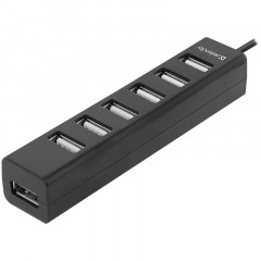 Разветвитель USB Defender Quadro Swift USB2.0, 7 портов, черный Разветвитель USB Defender Quadro Swift USB2.0, 7 портов, черный - фото 2