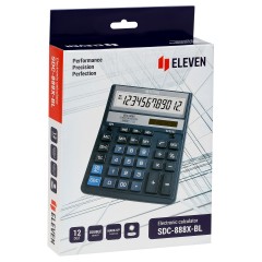 Калькулятор настольный Eleven SDC-888X-BL, 12 разрядов, двойное питание, 158*203*31мм, синий Калькулятор настольный Eleven SDC-888X-BL, 12 разрядов, двойное питание, 158*203*31мм, синий - фото 6