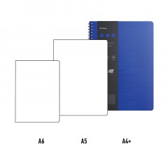 Бизнес-тетрадь А4+, 80л., Berlingo "Steel&Style", клетка, на гребне, 80г/м2, пластик. (полифом) обложка, линейка-закладка, синяя Бизнес-тетрадь А4+, 80л., Berlingo "Steel&Style", клетка, на гребне, 80г/м2, пластик. (полифом) обложка, линейка-закладка, синяя - фото 6