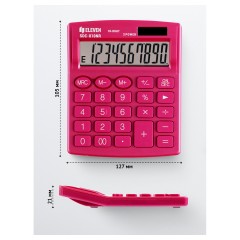 Калькулятор настольный Eleven SDC-810NR-PK, 10 разрядов, двойное питание, 127*105*21мм, розовый Калькулятор настольный Eleven SDC-810NR-PK, 10 разрядов, двойное питание, 127*105*21мм, розовый - фото 4