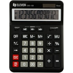 Калькулятор настольный Eleven CDC-120-BK, 12 разрядов, двойное питание, 155*206*38мм, черный Калькулятор настольный Eleven CDC-120-BK, 12 разрядов, двойное питание, 155*206*38мм, черный - фото 2