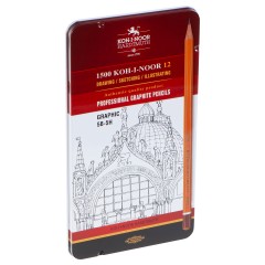 Набор карандашей черногр KOH-I-NOOR 1502/III 5B-5H 12шт./наб.,б/ласт, Чехия - фото 7