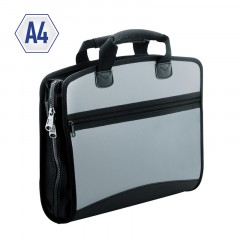 Папка-портфель 4 отделения Berlingo "Silver" А4, 380*280*50мм, 700мкм, серый металлик Папка-портфель 4 отделения Berlingo "Silver" А4, 380*280*50мм, 700мкм, серый металлик - фото 2