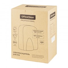 Электросушитель для рук OfficeClean Professional, 1650Вт, сенсорный, белый, ABS-пластик Электросушитель для рук OfficeClean Professional, 1650Вт, сенсорный, белый, ABS-пластик - фото 9