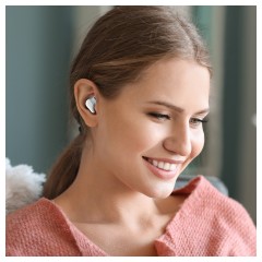 Наушники с микрофоном беспроводные Smartbuy Boa, Bluetooth 5.1, сенс. упр., разъем Type-C, белый Наушники с микрофоном беспроводные Smartbuy Boa, Bluetooth 5.1, сенс. упр., разъем Type-C, белый - фото 4
