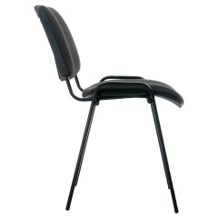 Стул Фабрикант "Изо" ТК-3, BL, каркас черный, обивка ткань светло-серая - фото 3