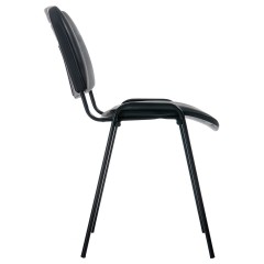 Стул Фабрикант "Изо" PV1, BL, каркас черный, обивка кожзам черный - фото 3