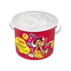 Пластилин растительный JOVI, 6 цветов, 50г, формочки, стеки, клеенка, в ведре